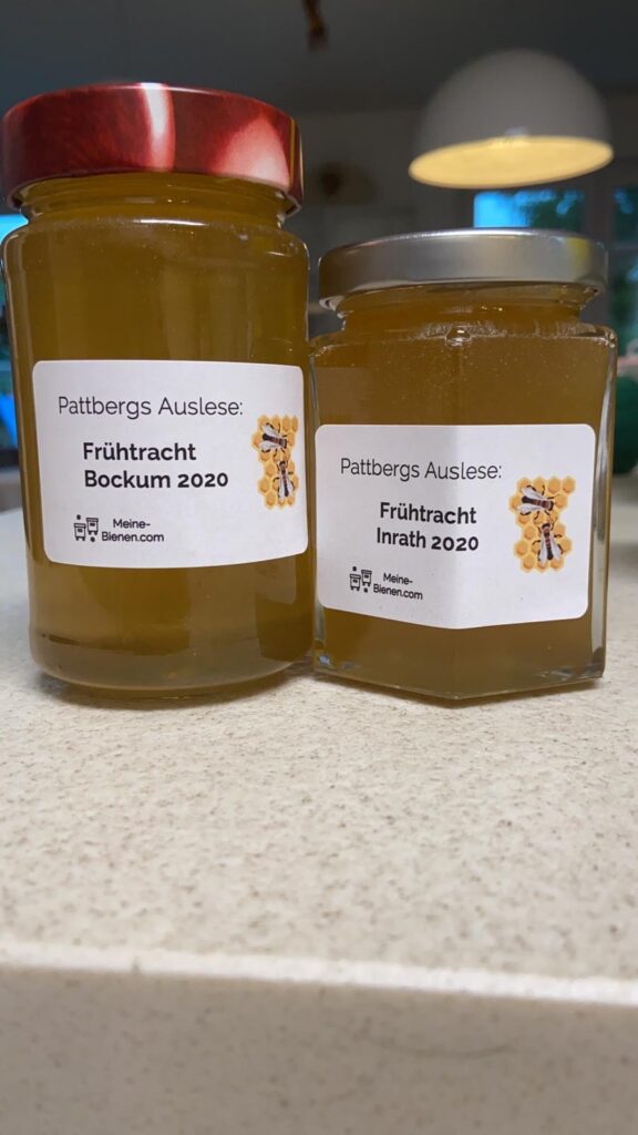 Honig Krefeld Bockum und Inrath direkt nach dem Abfüllen